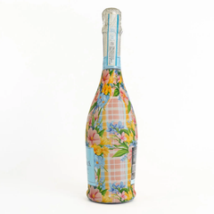 Preppy Springtime Serenity Champagne Bottle Wrap – Fits La Marca 750ml