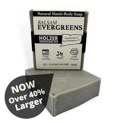 Balsam Evergreens Artisan Soap Bar, Cold Process, Vegan