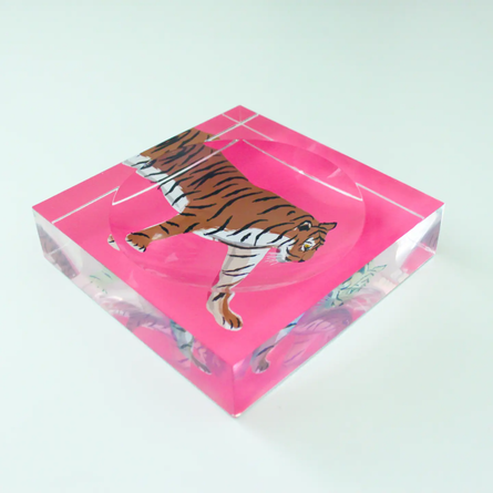 Catchall Tiger Tray Pink