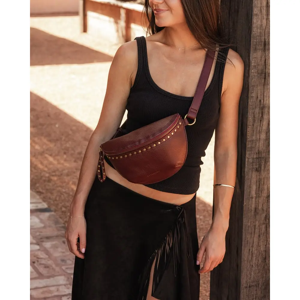 Cassidy Burgundy Belt Bag