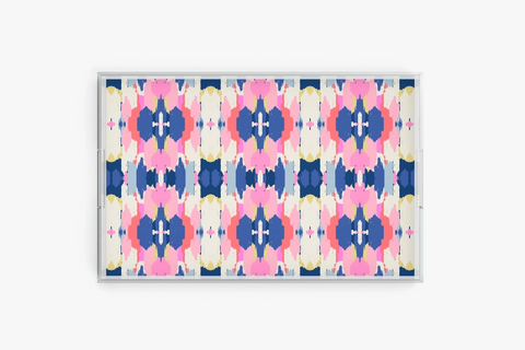 Pink Navy Blotch  Mitzy Acrylic Tray 11x17"