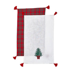 Tartan and Traditions Set of 2 Dish Towels with Decorative Tassels