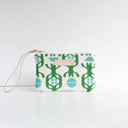 Turquoise + Kelly Green Chalet Wristlet