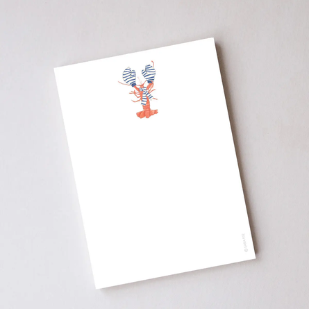 Cozy Lobster Notepad 5” x 7” by Sara Fitz