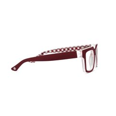 Louie Dark Red Check Readers