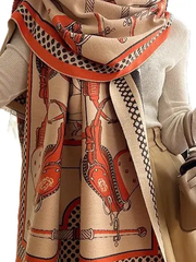 Orange and Tan Harness Reversible Wrap