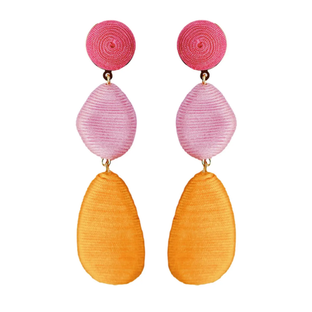 Pink Ombre Lido Statement Drop Earrings