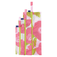 Poppies Pink Travel Cubes, Set of 3