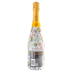 Wedding Romance – Champagne Bottle Wrap (Fits La Veuve 750ml)