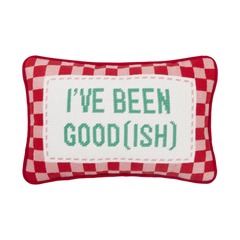 Been Good(Ish) Embroidered Needlepoint Pillow