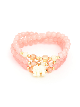 Peach Radiant Elephant Bracelet