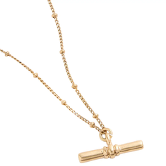 T-Bar Toggle Necklace – 18K Gold Waterproof Layering Essential