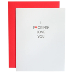 I F*cking Love You Letterpress Card