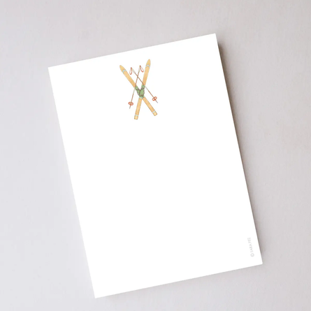 Lim. Edition Vintage Skis Notepad by Sara Fitz (5" x 7")