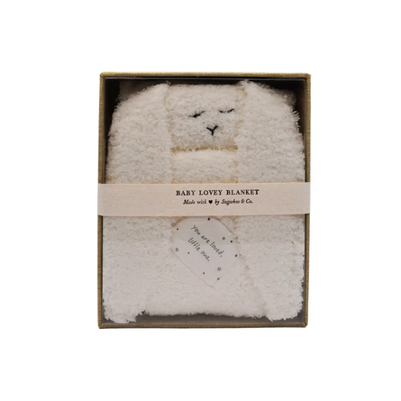 “You Are Loved, Little One” Bunny Baby Lovey Blanket