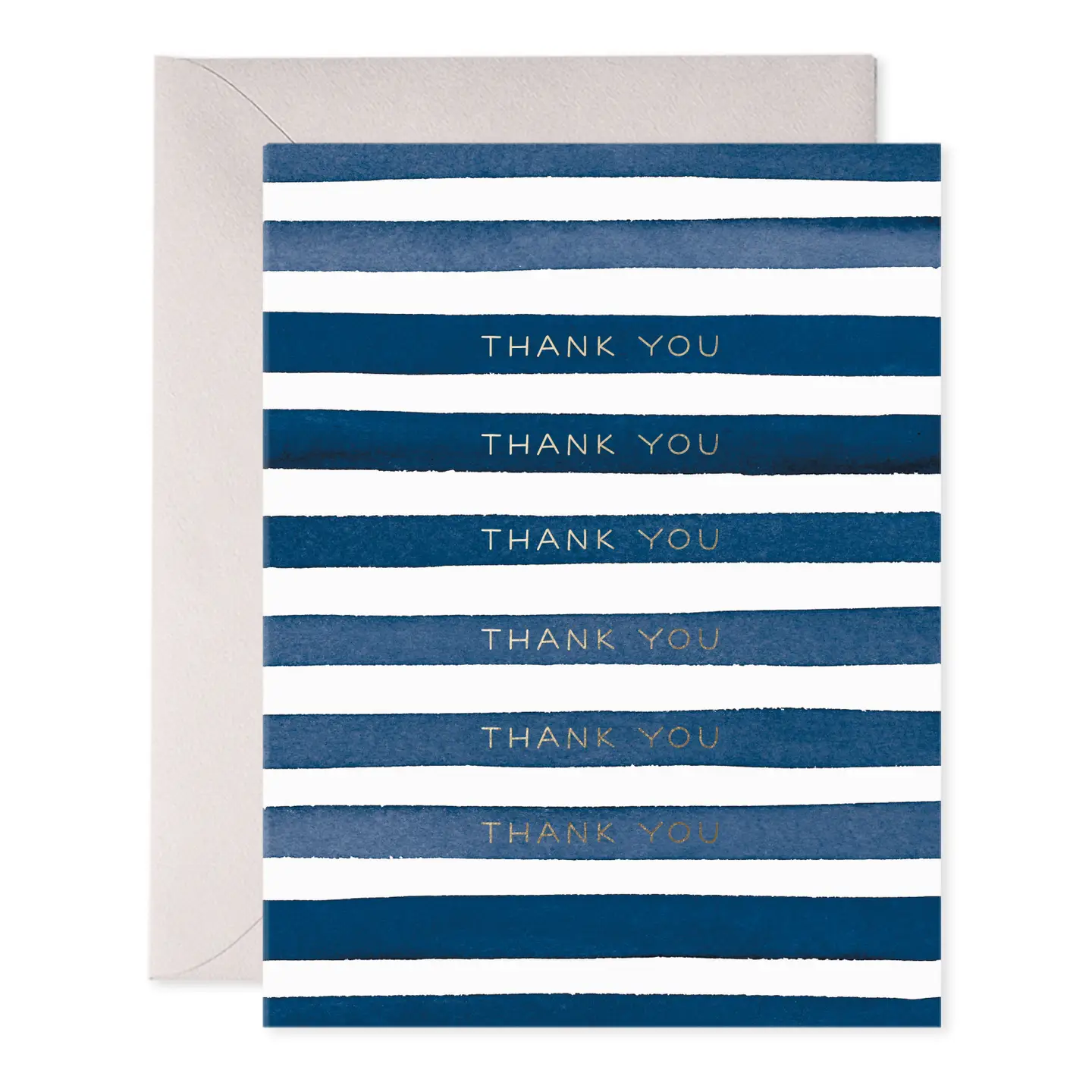 Navy Stripes Thank You Boxed Card Set