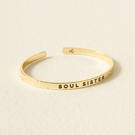 Soul Sister Little Reminder Cuff – Gold