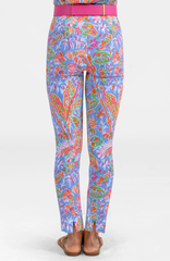 Vintage Vines in Periwinkle Gripeless Pull-On Pants