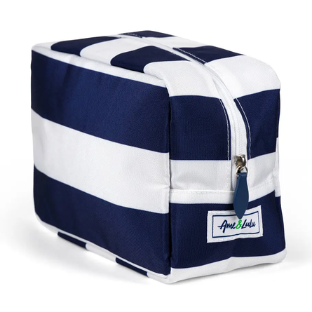 Captain Classic Striped Nylon Pouch – Navy & White