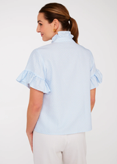 Sadie Top Light Blue Tufted Cotton