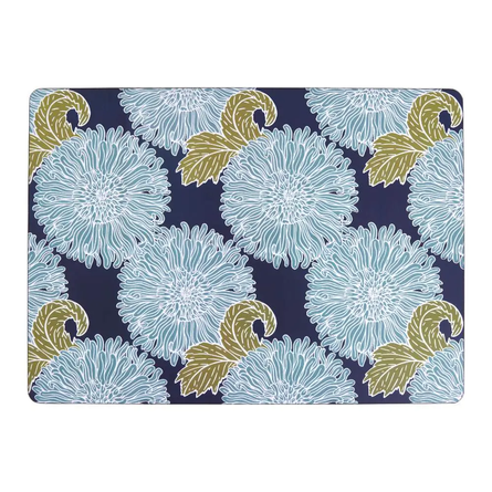 Placemats: Chrysanthemum Flower Cork-Backed Placemats, Set/4