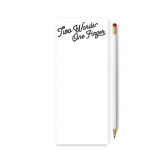 Two Words. One Finger – Skinny Notepad