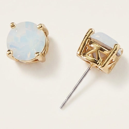 Opal Glow Statement Stud Earrings, colour swatch close-up