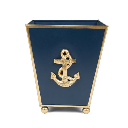 Navy Anchor 6" Cachepot- Vivid Hue Collection
