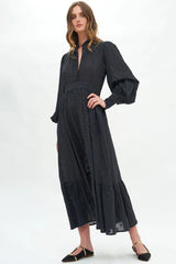 OLIPHANT Midnight Black Gold Maxi Dress--almost 70% off!!!
