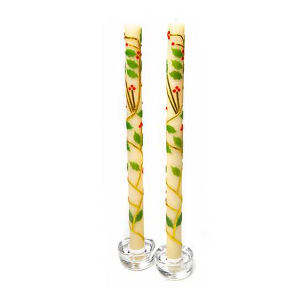 Holly Dinner Taper Candles Set of 2, Mackenzie Childs