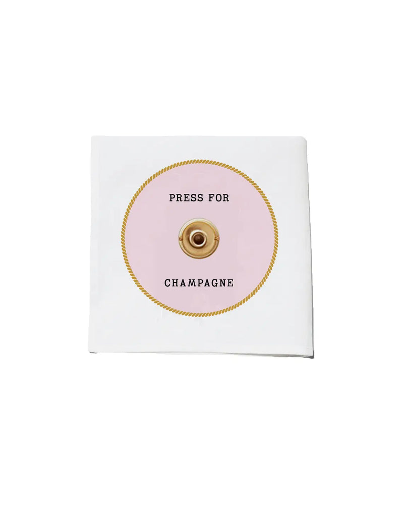 Press for Champagne Cloth Cocktail Napkins