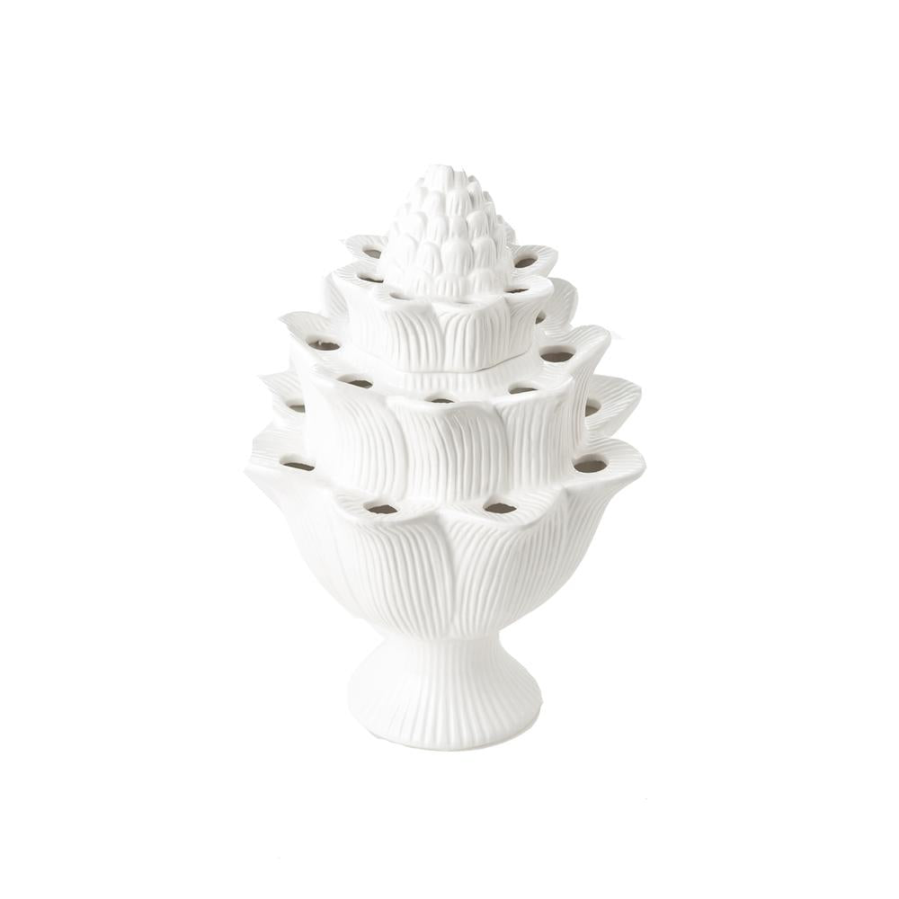 Small White Tulipiere Vase