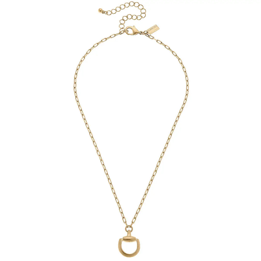 Andie Horsebit Pendant Gold Necklace