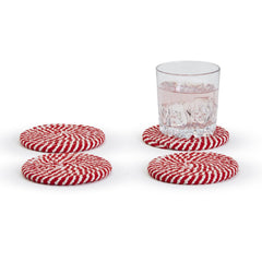 Candy Stripe Braided Coasters