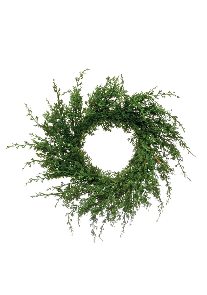 28” Faux Juniper Wreath