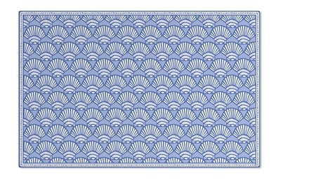 Periwinkle Shell Vinyl Placemat 17" X 11"