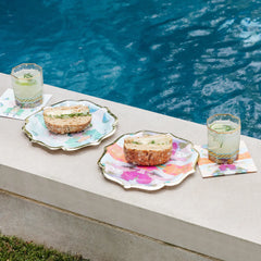 Monet's Garden Green Cocktail Plates