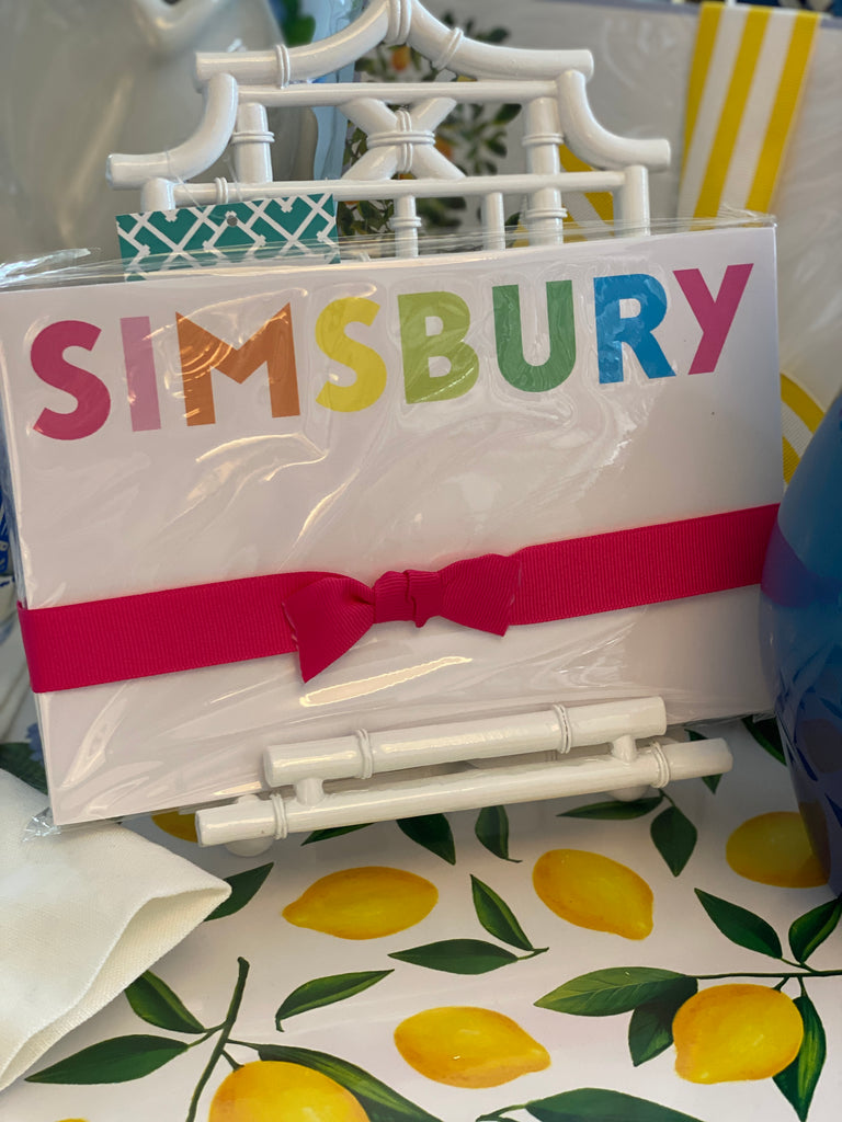 SIMSBURY Town Rainbow Big & Bold Custom Notepad