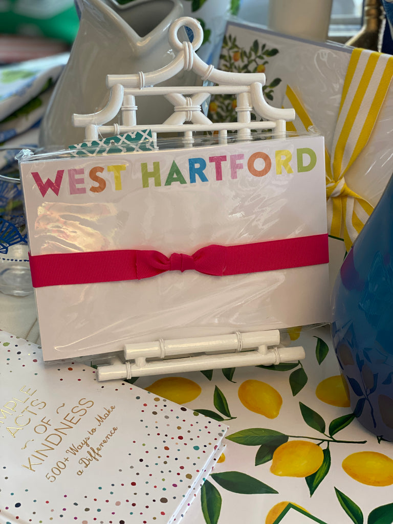 WEST HARTFORD Town Rainbow Big & Bold Custom Notepad