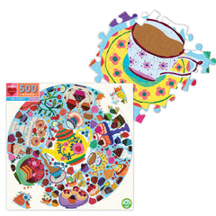 Tea Party 500 Piece Round Puzzle