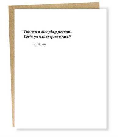 Sleeping Person Greeting Card