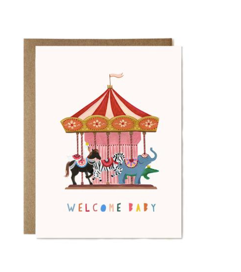 Welcome Baby Carousel Card