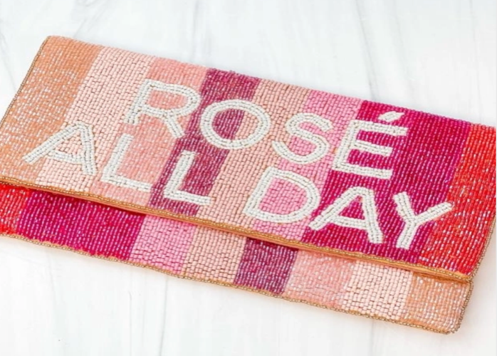 Rose All Day Beaded Clutch