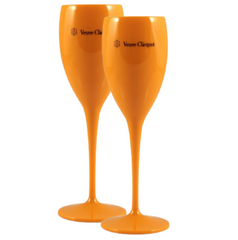 Orange Champagne Flutes Veuve Cliquot, per glass