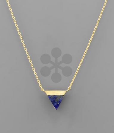Soladite Stone with Gold V Shape Necklace