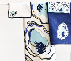 Oyster Medium Navy Hand Towel