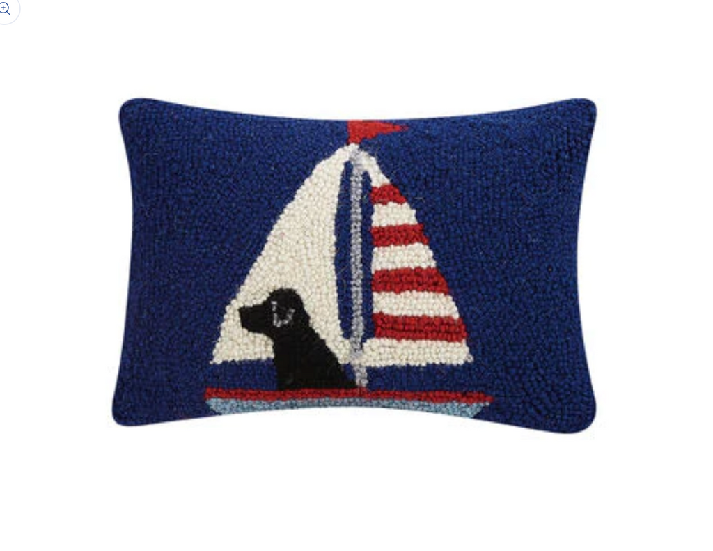 LAB IN SAILBOAT Hook Pillow