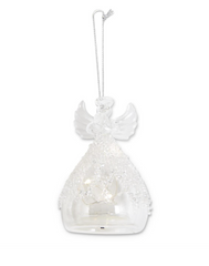 LED Angel Ornament with Lattice Glass Beads