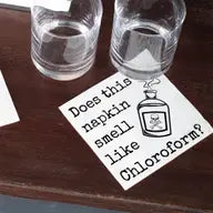 Does This Napkin Smell Like Chloroform Cocktail Napkin