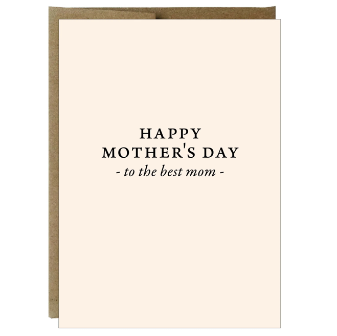 Best Mom Happy Mother's Day Greeting Card